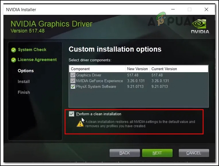 Clean install the driver