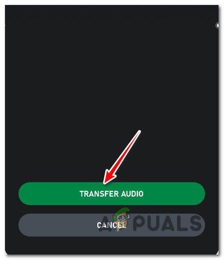 Transferring the audio to console