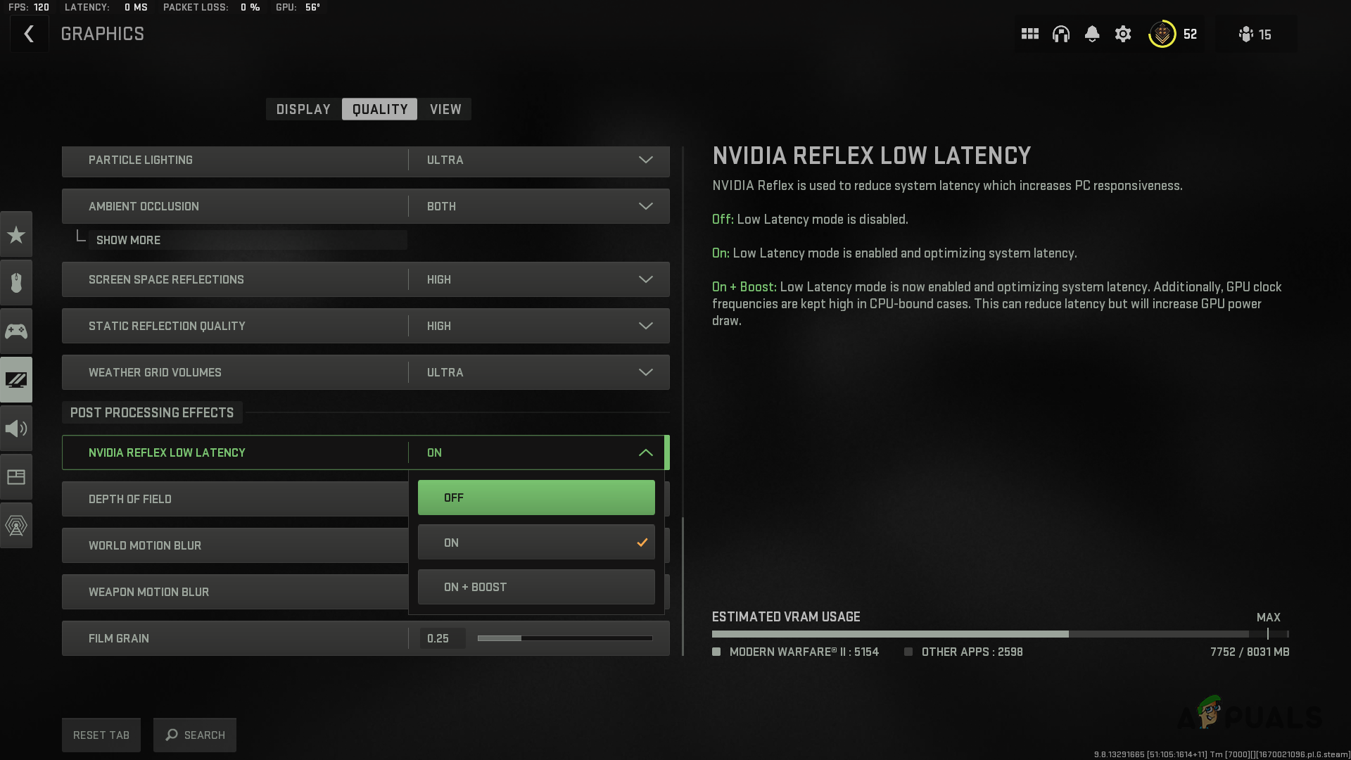 Turning off NVIDIA Reflex Low Latency