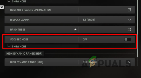 Disabling Focused Mode in Call of Duty Modern Warfare 2