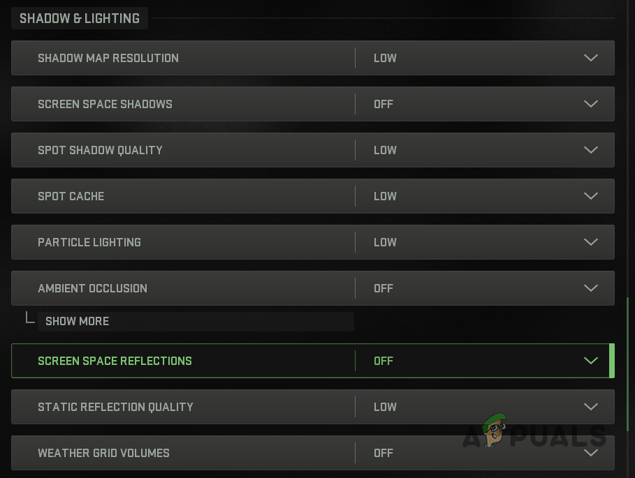 Shadows and Lightings Settings for Low-End Systems