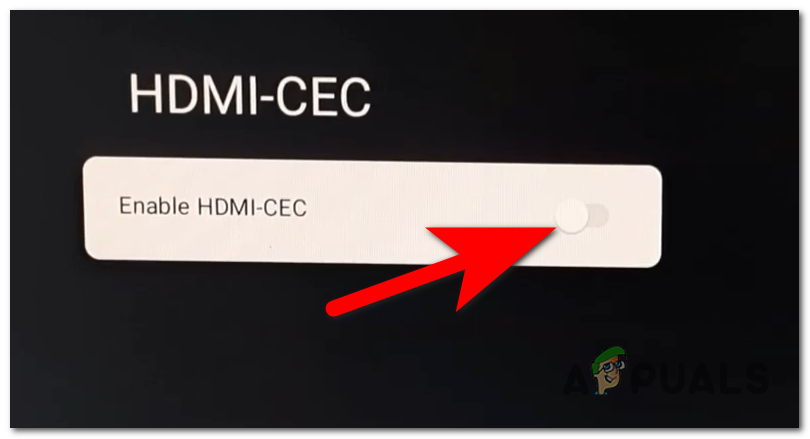 Disabling the HDMI-CEC option
