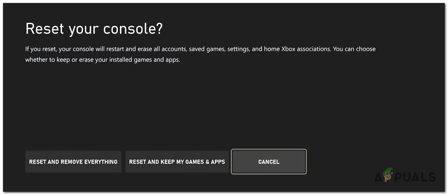 Resetting your Xbox console