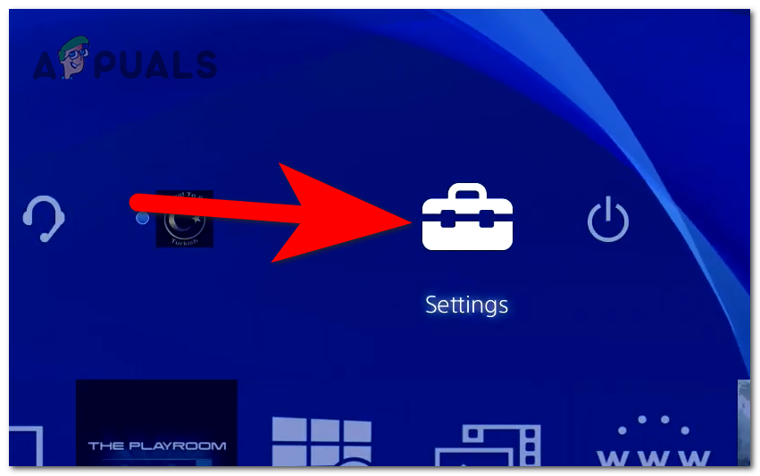 Opening the PS4 Settings