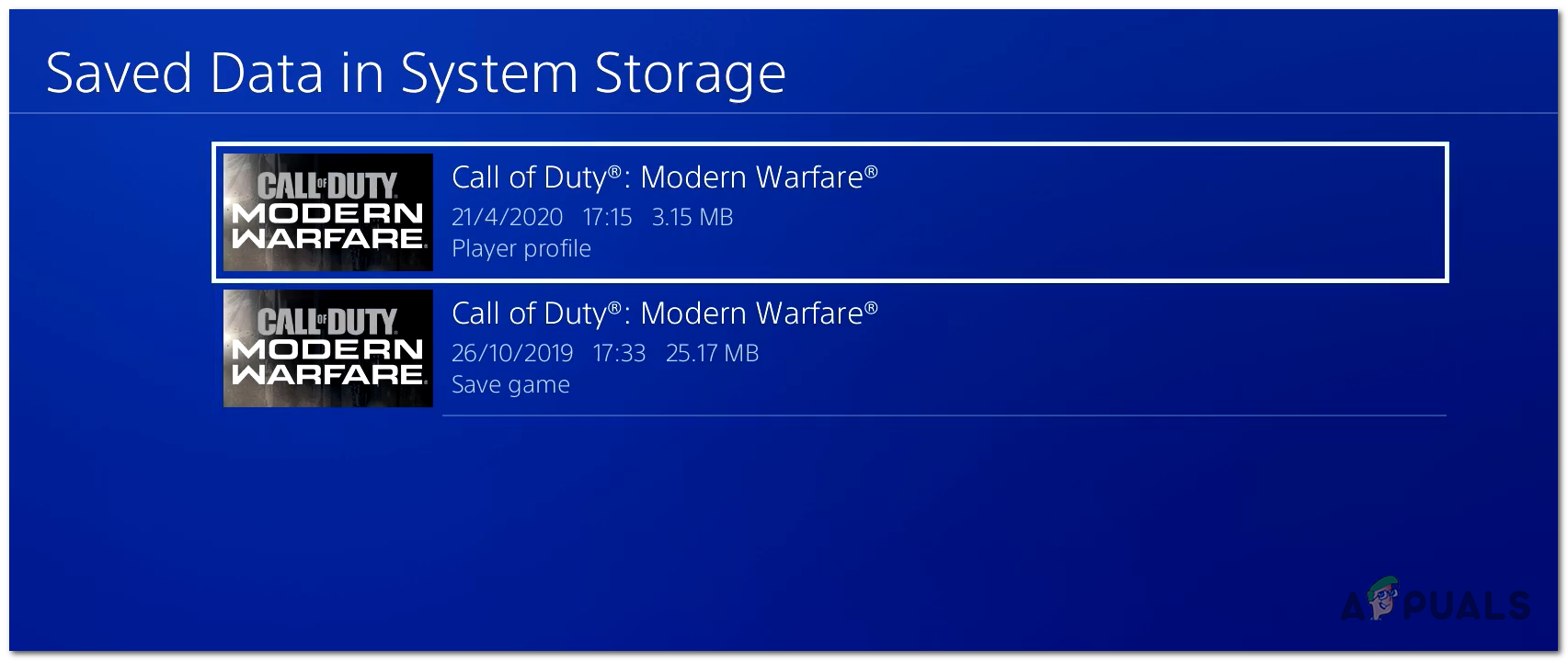 Deleting the COD saved data