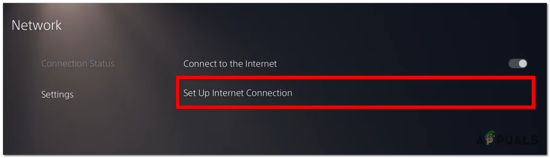 Setting up your internet connection on PS5