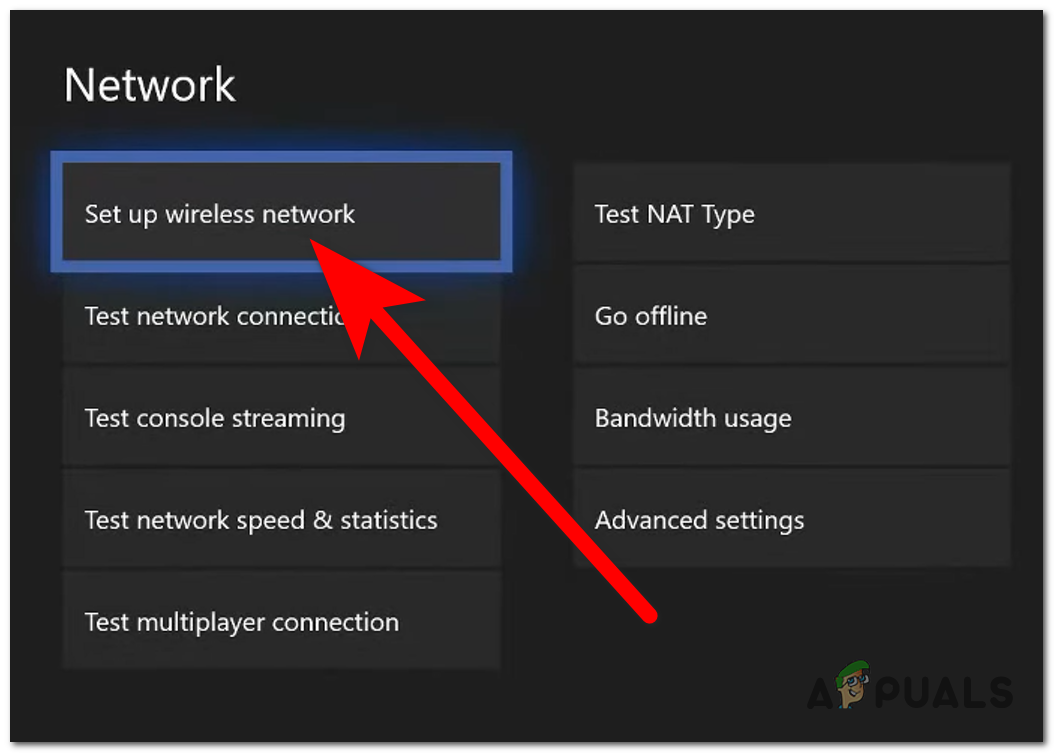Setting up a wireless connection on Xbox