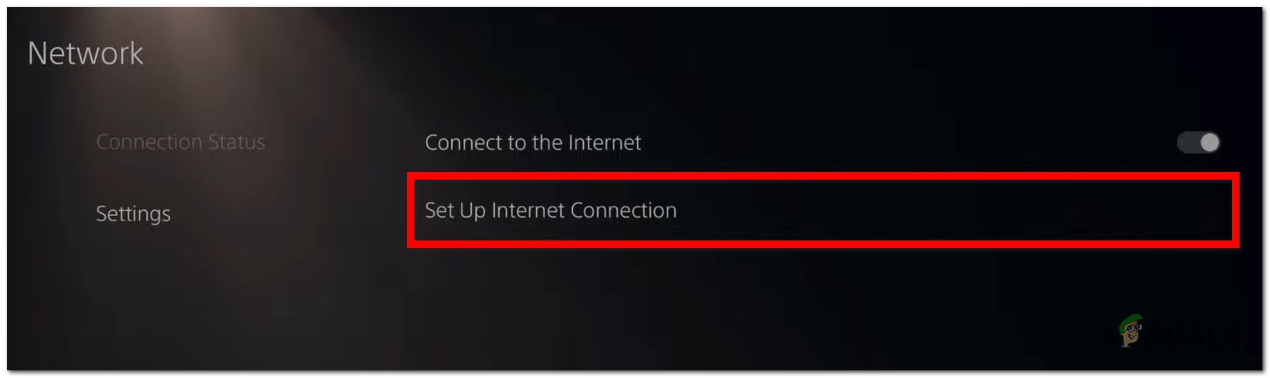 Setting up a internet connection on PS5