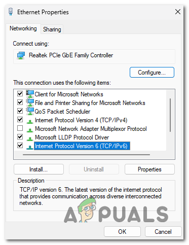 Enabling the IPv6 connection