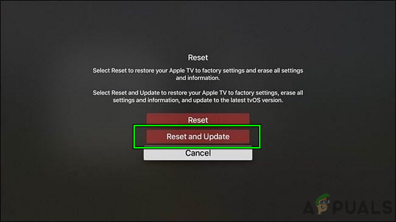 Reset and Update the Apple TV to the Factory Defaults