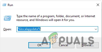 Opening LocalAppData directory via the run dialog box