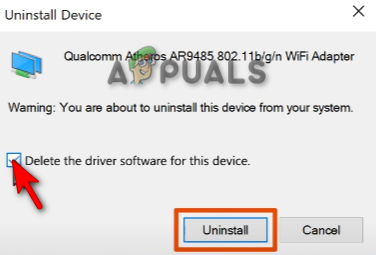 Confirming Uninstallation of the device
