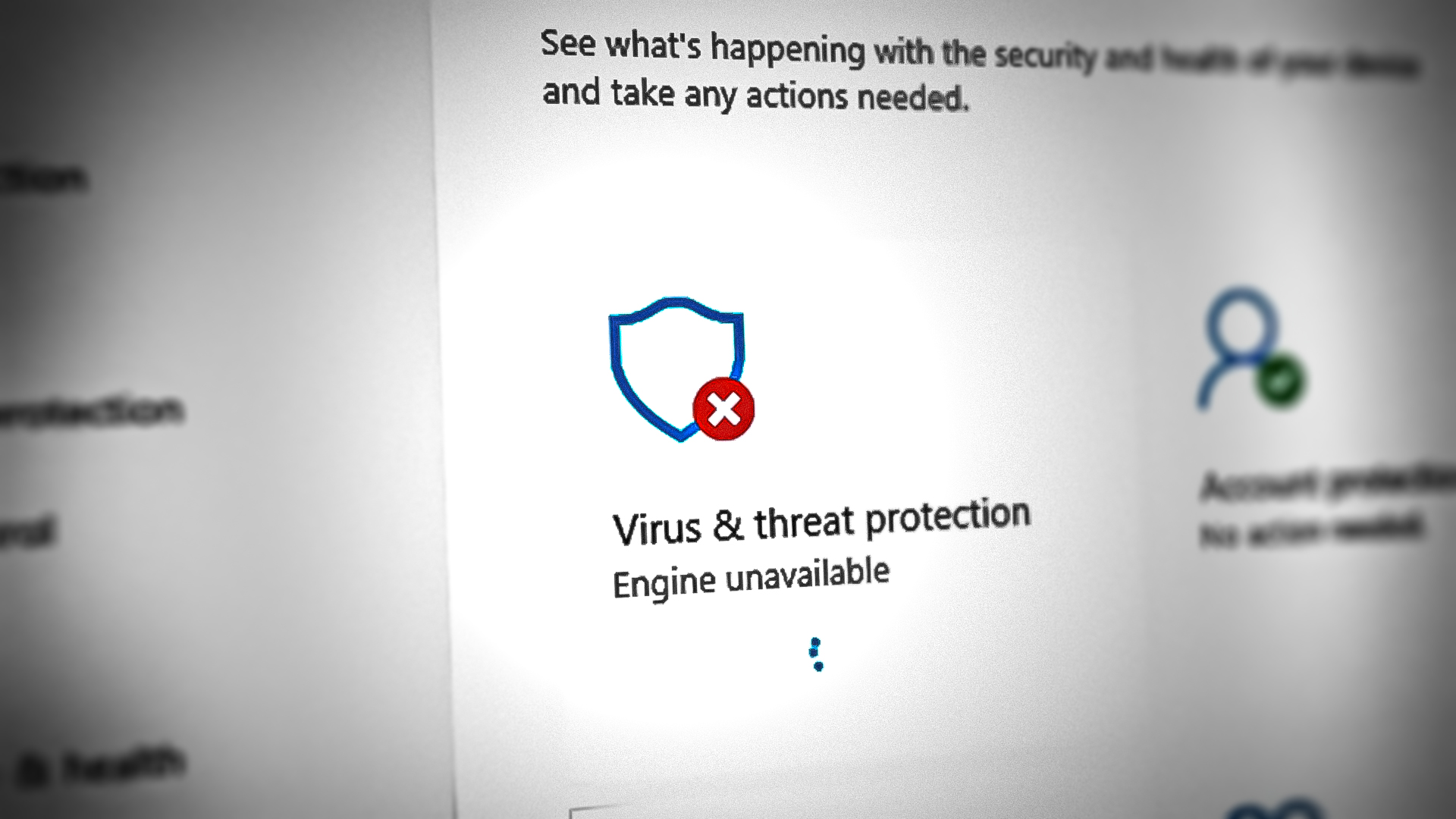 Windows Defender Antivirus Engine Unavailable