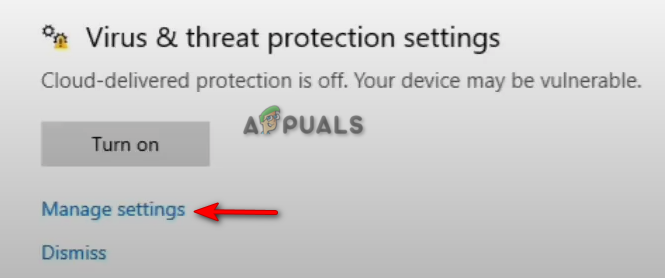 Managing Virus and threat protection settings