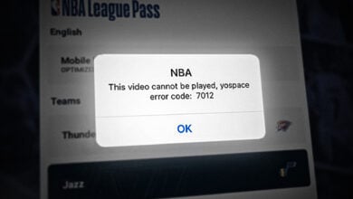 NBA App League YoSpace Not Working on iPhone Error code 7012