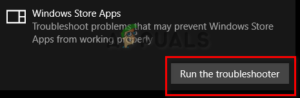Running the Windows Store troubleshooter
