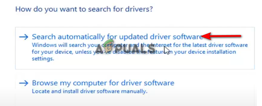 Searching updates for drivers automatically