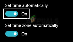 Setting time automatically 