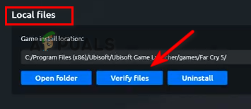Verifying the integrity of the game files