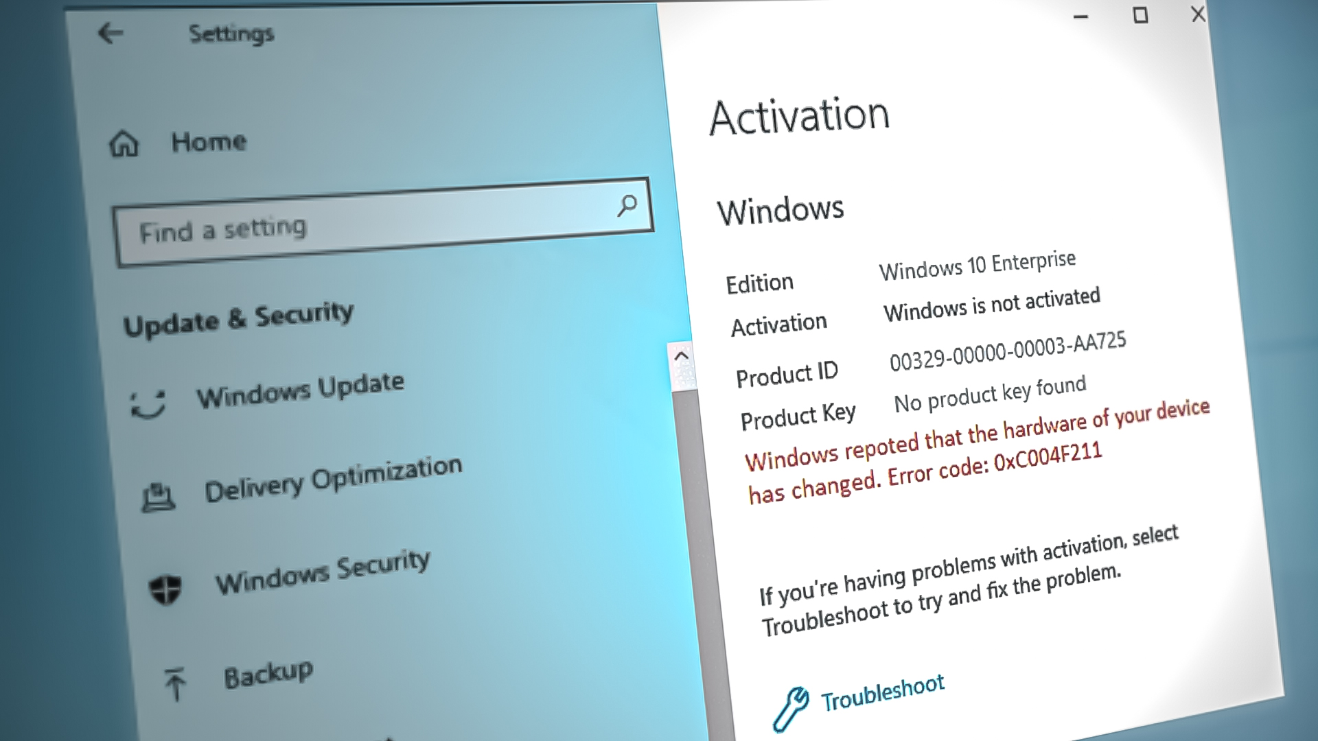 Windows Activation Error Code 0xC004F211