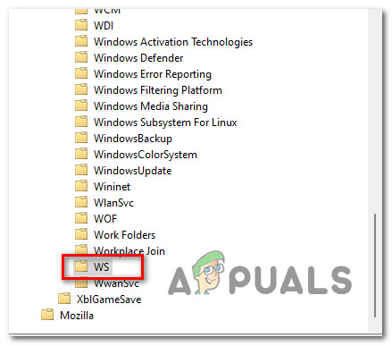Access the WS Task folder