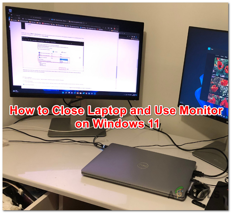 Close laptop and use monitor on Windows 11
