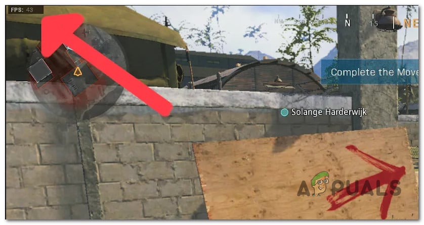 Example of an overlay feature active on Call of Duty Warzone