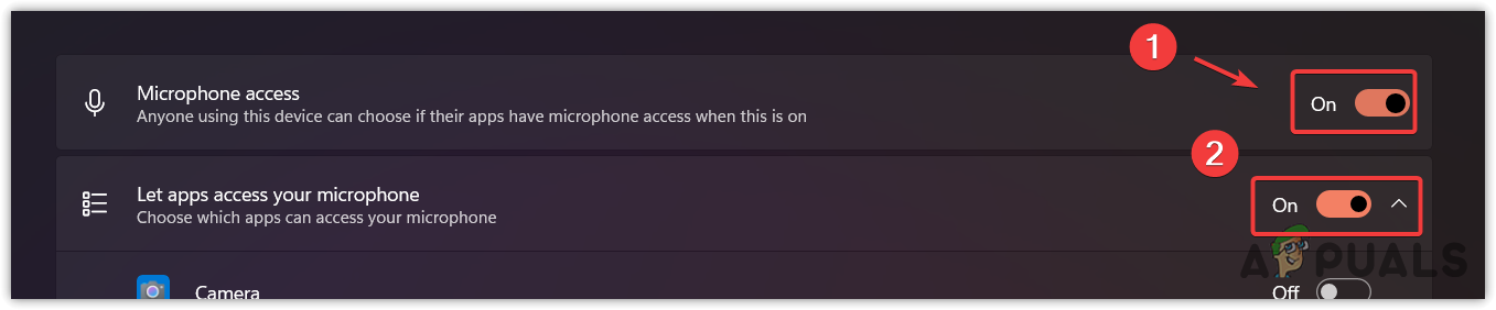 Allowing Apps to access the Microphone