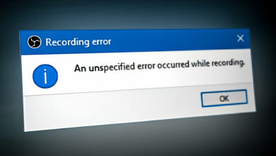 An Unspecified Error Occurred while Recording