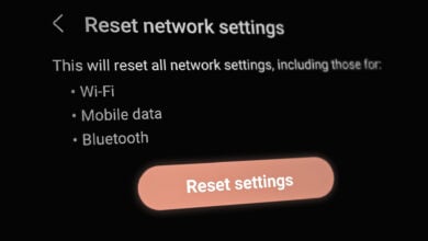Android Reset Network Settings Menu