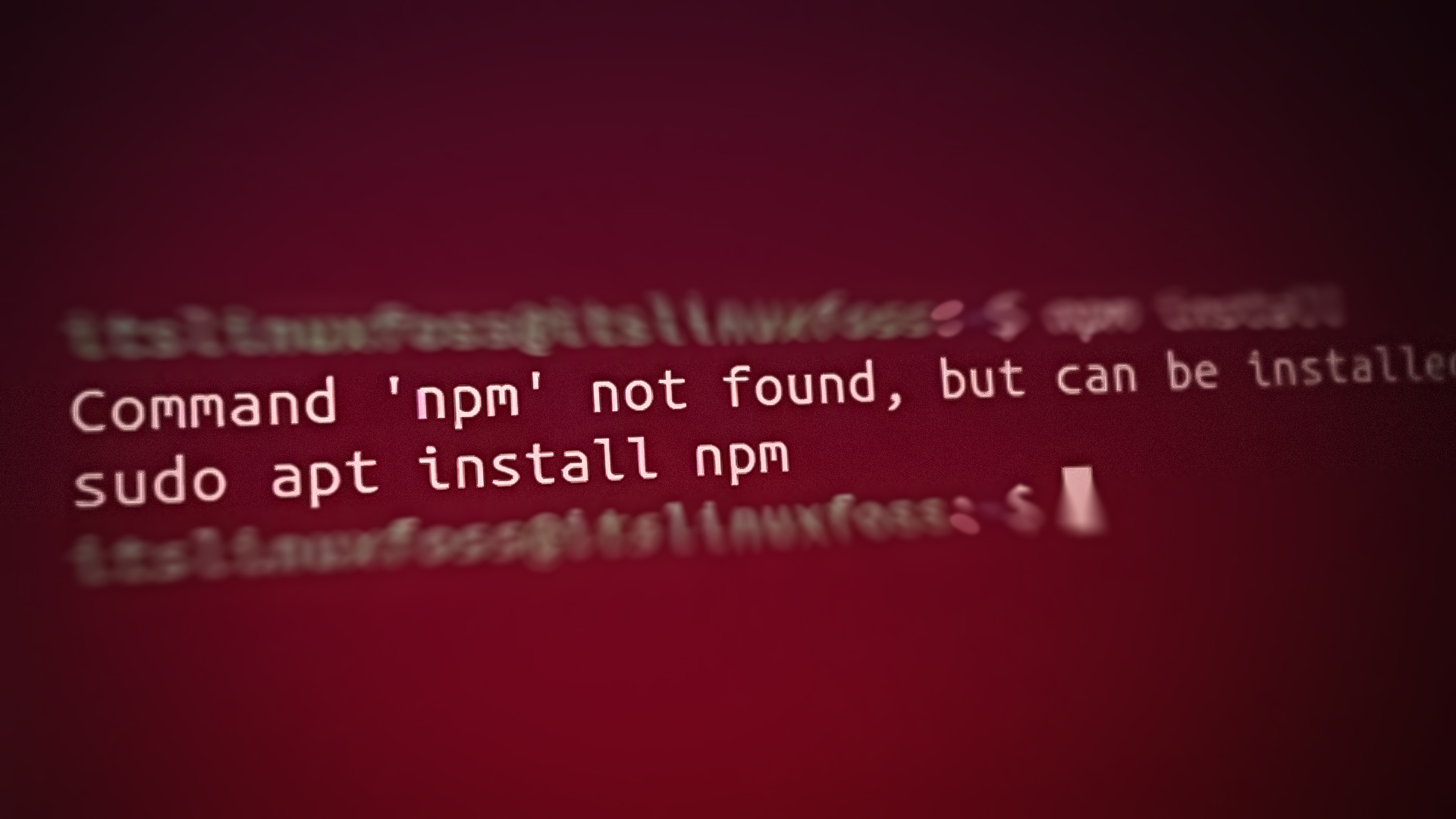 Command npm not found 