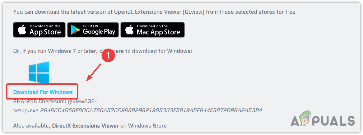 Downloading OpenGL Extensions Viewer 6