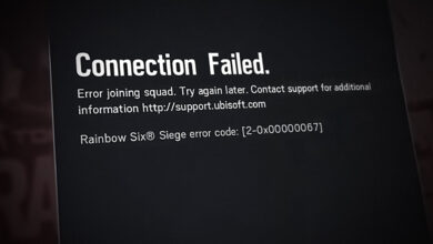 Error Code 2-0x00000067 in Rainbow Six Siege