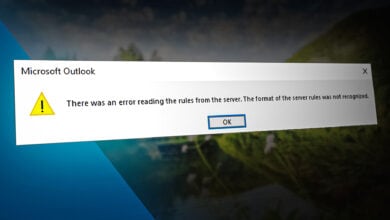 Outlook Error Reading the Rules from the Server