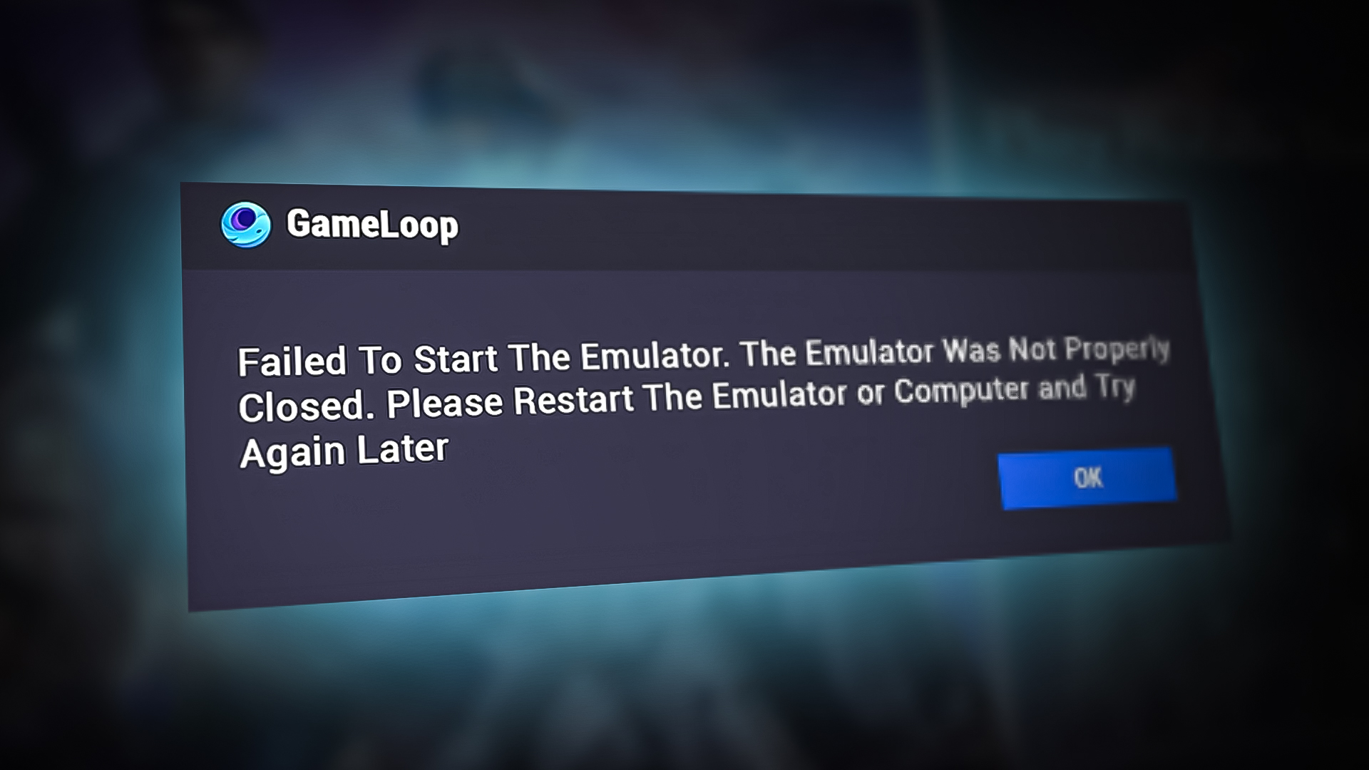 GameLoop Failed to Start the Emulator Error