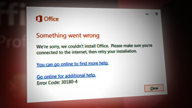 Microsoft Office Setup Error Code 30180-4