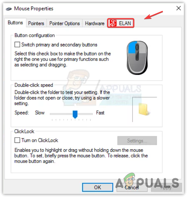 Navigating to Touchpad Settings