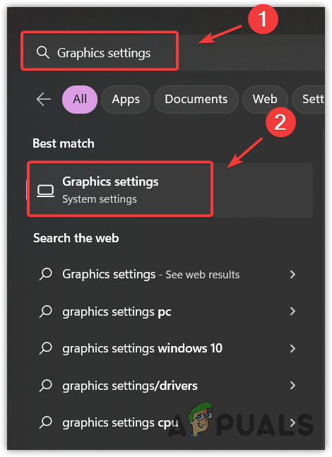Opening Graphics Preferences Settings from Start Menu