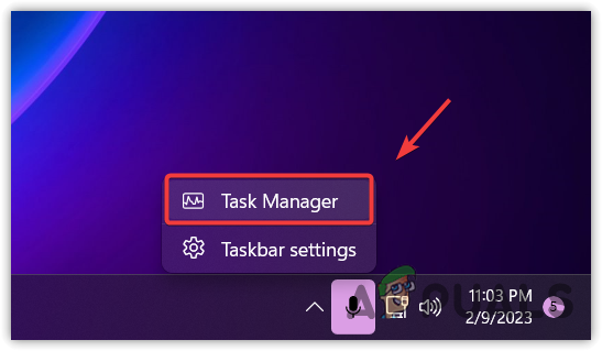 Opening Task Manager by clicking the taskbar