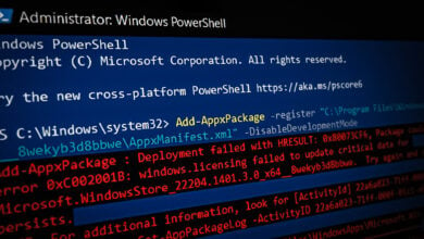 Powershell shows "Add-AppxPackage Deployment failed with HRESULT"