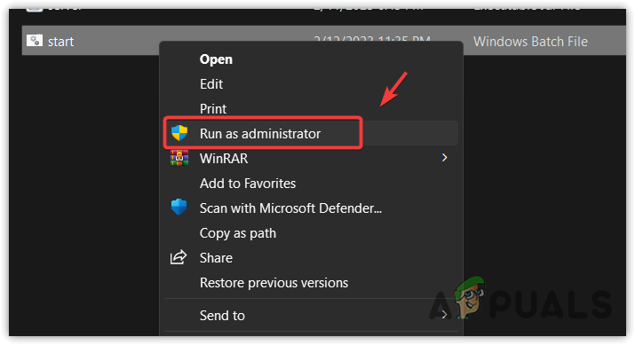 Running Windows Batch file as an administrator