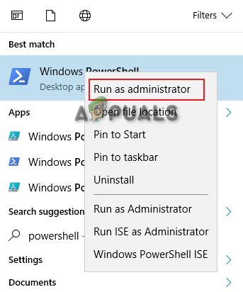 Running Windows PowerShell as an administrator 