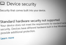Standard Hardware Security Not Supported