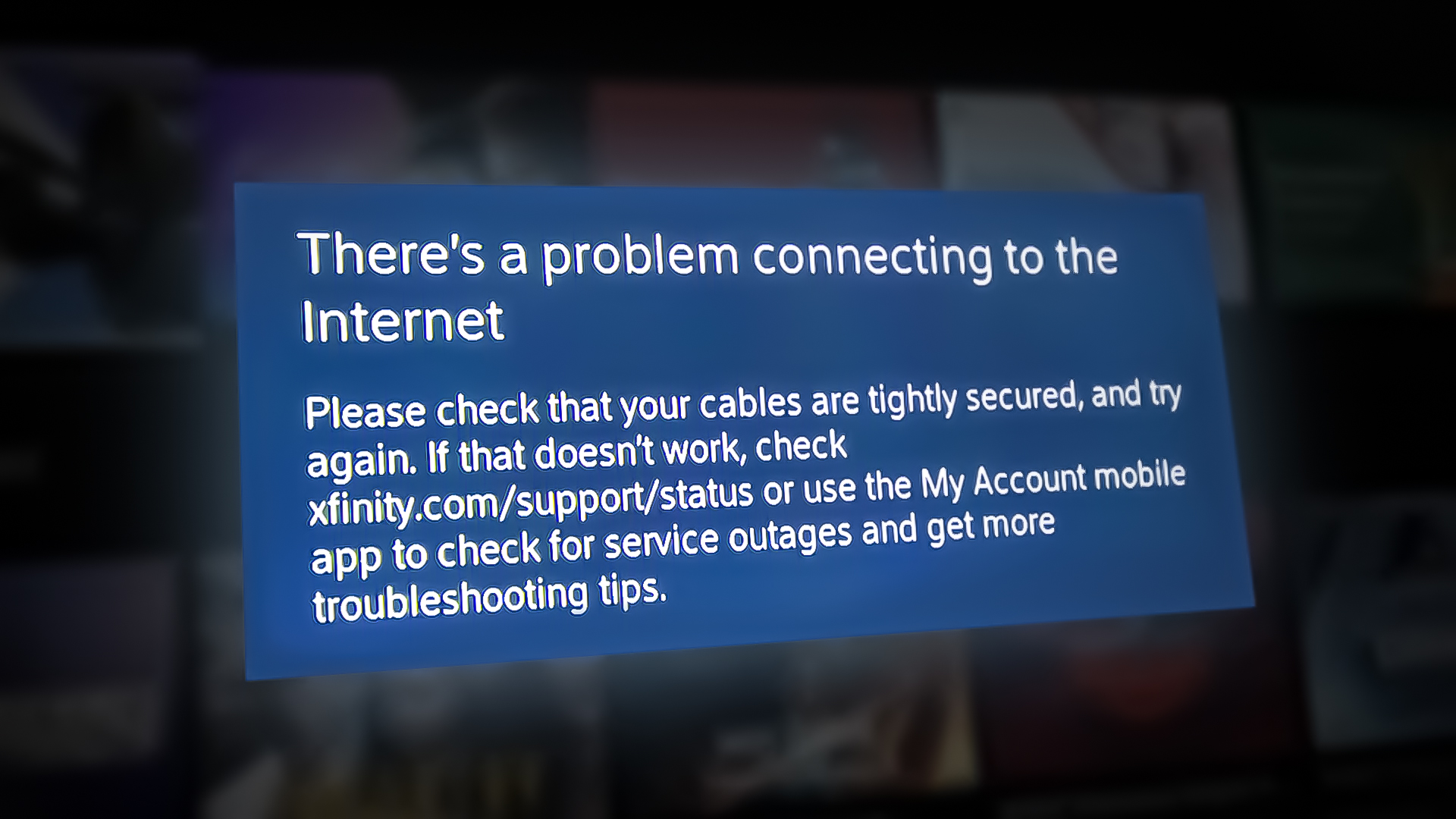 Xfinity TV and Internet Stopped Working