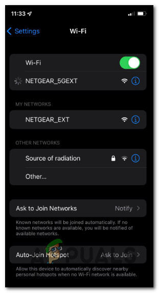 Connecting to NetGear EXT