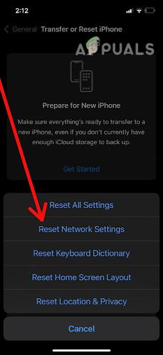 Click on Reset Network Settings.