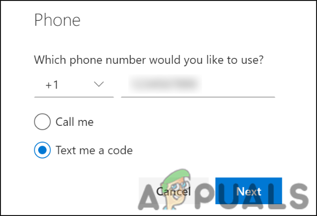 Recieve a code from Microsoft