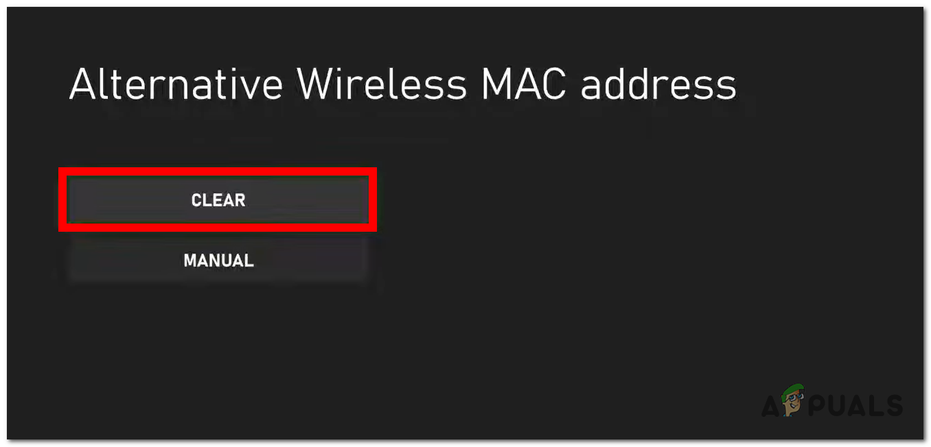 Clearing the Alternative MAC address