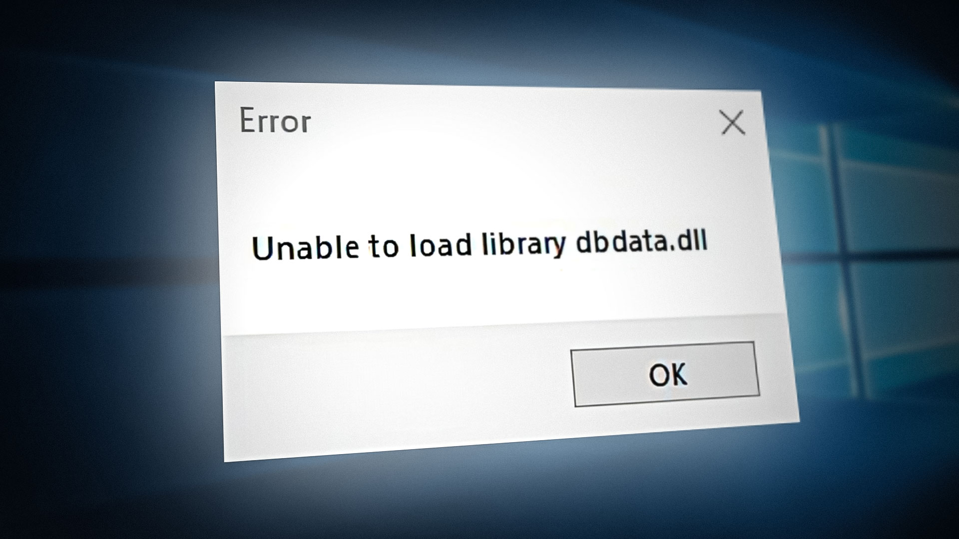 Error "Unable to load library dbdata.dll" on Windows
