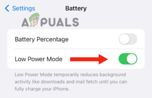 Turning off the Low Power Mode Toggle